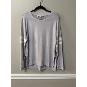 Hippie Rose Women's Purple‎ Juniors L Varsity Scoop Neck Long Sleeve Sweater